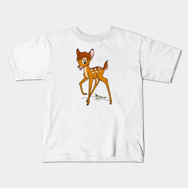 Bambi and friends Kids T-Shirt by padune